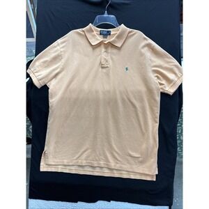 Ralph Lauren Men's Short Sleeve Orange Striped Polo Shirt XL